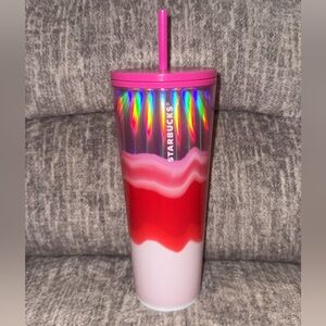 Starbucks 2021 Winter Holiday Multi Color Wave 24oz Venti Tumbler Cold Cup